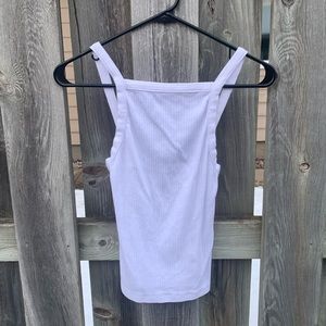 Free People low back white square neck tank